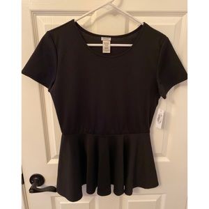 NWT Charming Charlie Black T-Shirt